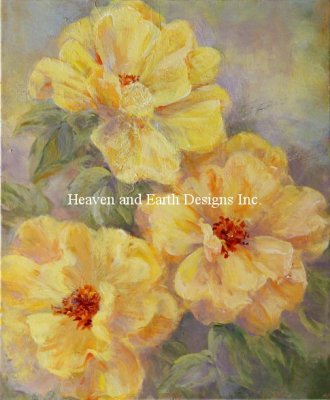 Diamond Painting Canvas - Mini Yellow Roses - Click Image to Close